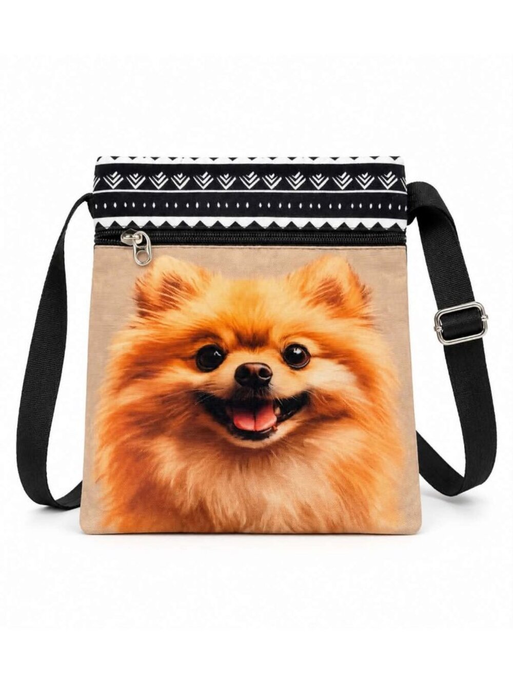 Pomeranian dog crossbody bag